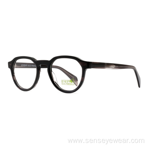 Custom Logo Vintage Women Acetate Optical Frame Glasses